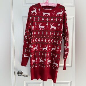 🎄L Tipsy Elves Red and White Holiday Sweater🤙🏼🎄